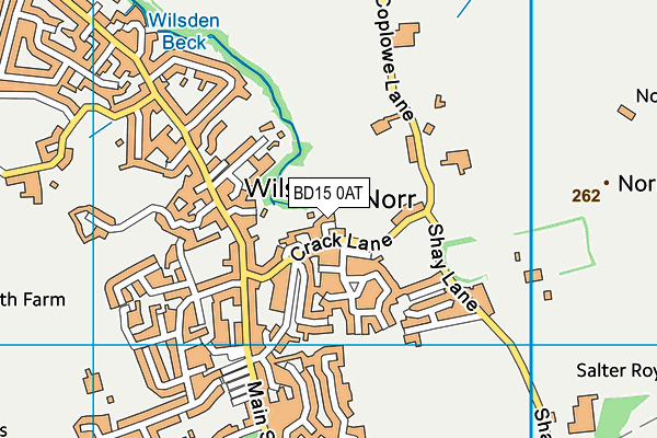 BD15 0AT map - OS VectorMap District (Ordnance Survey)