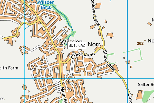 BD15 0AZ map - OS VectorMap District (Ordnance Survey)