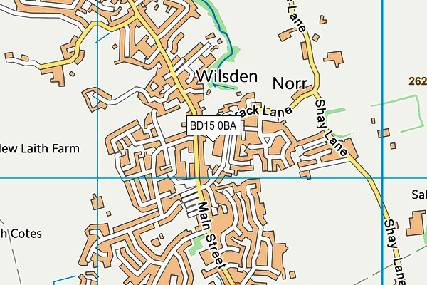 BD15 0BA map - OS VectorMap District (Ordnance Survey)