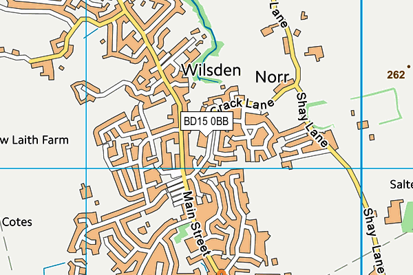 BD15 0BB map - OS VectorMap District (Ordnance Survey)