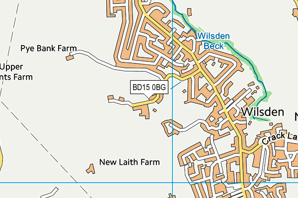 BD15 0BG map - OS VectorMap District (Ordnance Survey)