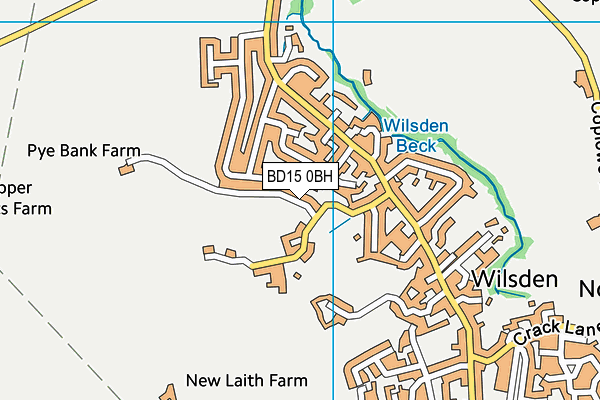 BD15 0BH map - OS VectorMap District (Ordnance Survey)