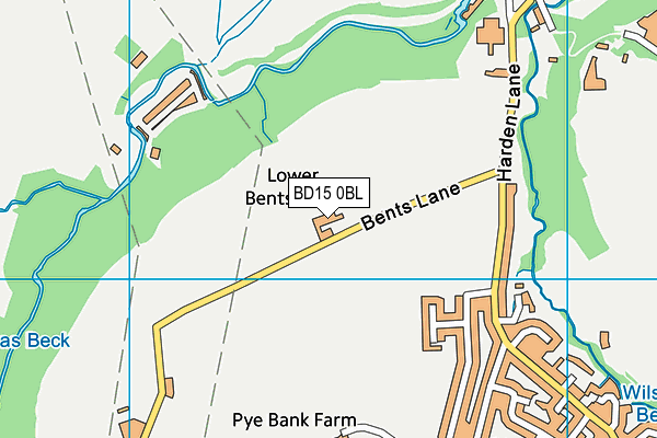 BD15 0BL map - OS VectorMap District (Ordnance Survey)