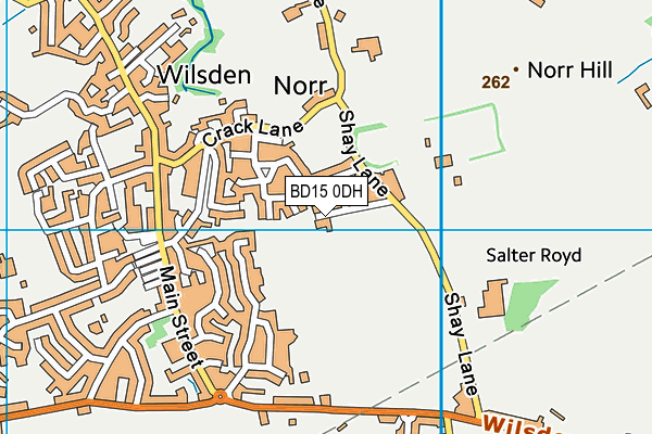 BD15 0DH map - OS VectorMap District (Ordnance Survey)