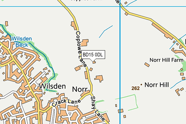 BD15 0DL map - OS VectorMap District (Ordnance Survey)