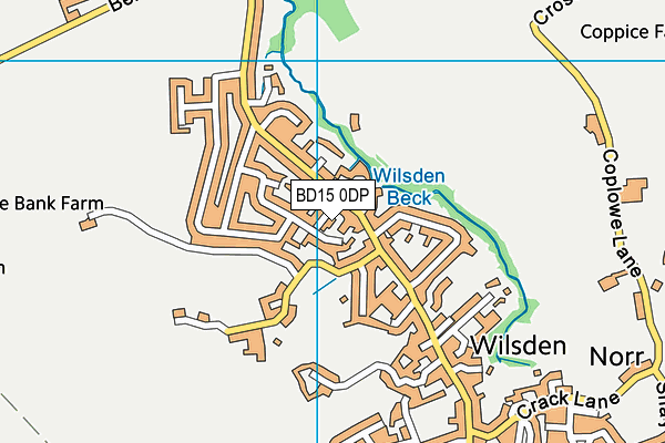 BD15 0DP map - OS VectorMap District (Ordnance Survey)