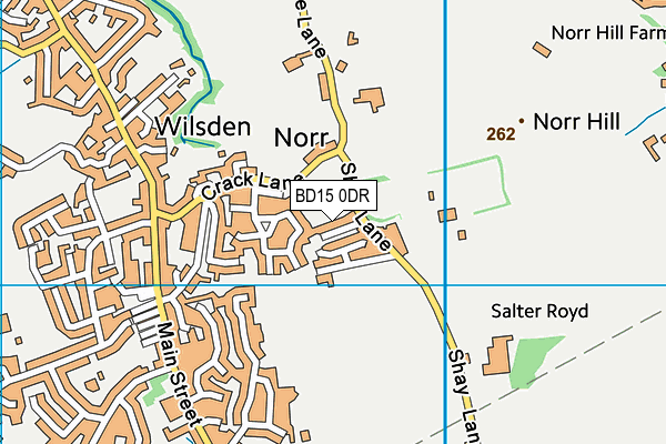 BD15 0DR map - OS VectorMap District (Ordnance Survey)