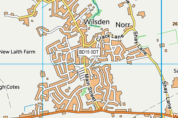 BD15 0DT map - OS VectorMap District (Ordnance Survey)