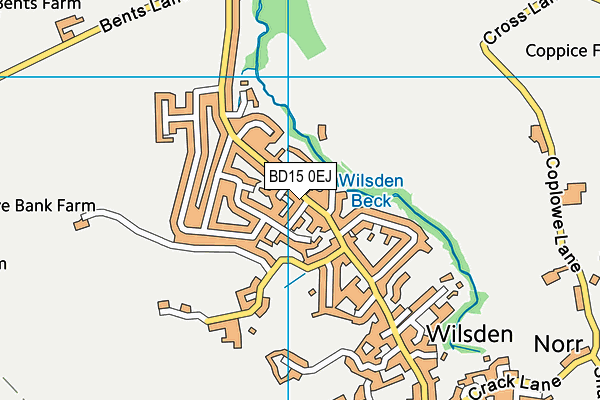 BD15 0EJ map - OS VectorMap District (Ordnance Survey)