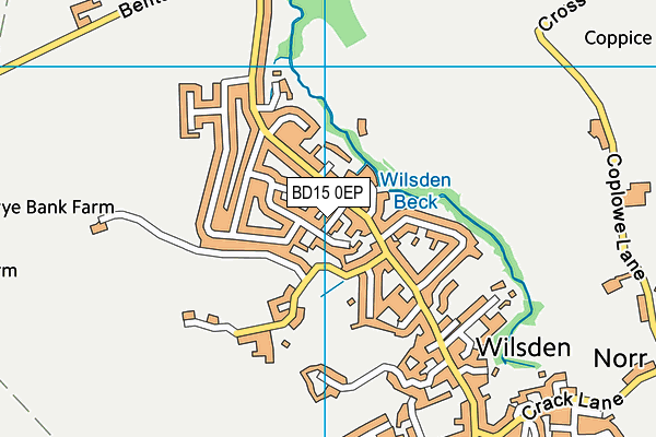 BD15 0EP map - OS VectorMap District (Ordnance Survey)