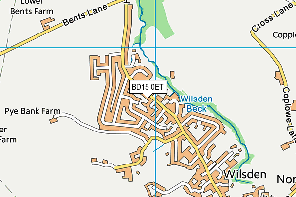 BD15 0ET map - OS VectorMap District (Ordnance Survey)