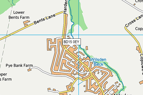 BD15 0EY map - OS VectorMap District (Ordnance Survey)