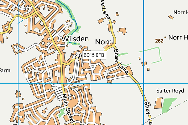 BD15 0FB map - OS VectorMap District (Ordnance Survey)