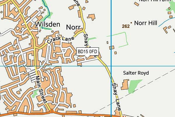 BD15 0FD map - OS VectorMap District (Ordnance Survey)