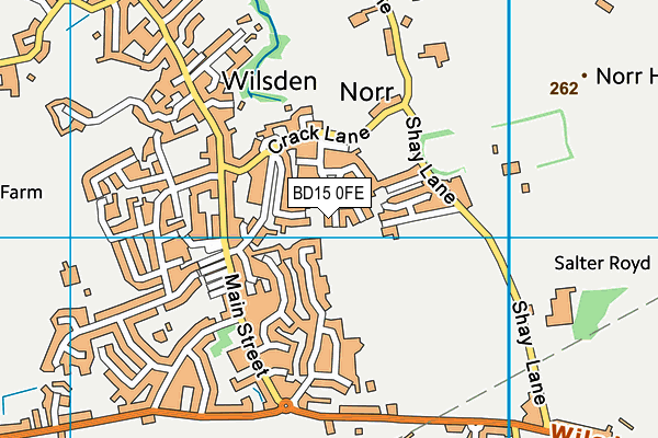 BD15 0FE map - OS VectorMap District (Ordnance Survey)