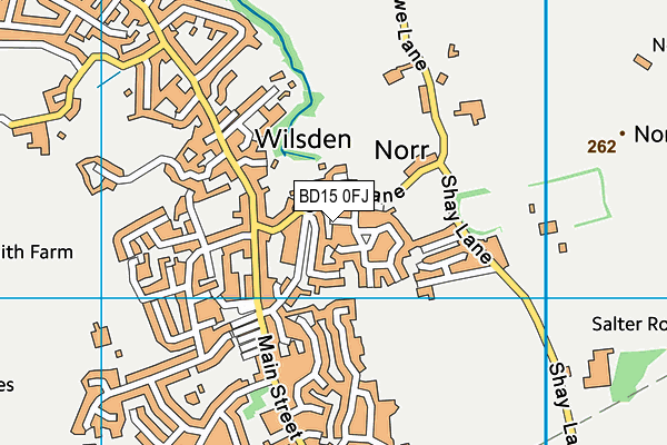 BD15 0FJ map - OS VectorMap District (Ordnance Survey)