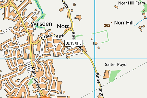 BD15 0FL map - OS VectorMap District (Ordnance Survey)