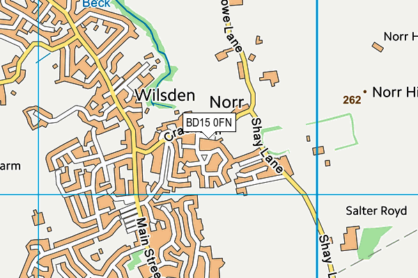 BD15 0FN map - OS VectorMap District (Ordnance Survey)