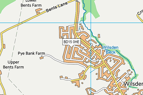 BD15 0HE map - OS VectorMap District (Ordnance Survey)