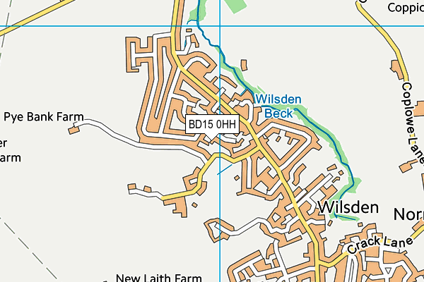 BD15 0HH map - OS VectorMap District (Ordnance Survey)