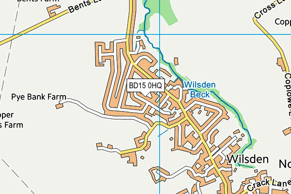 BD15 0HQ map - OS VectorMap District (Ordnance Survey)