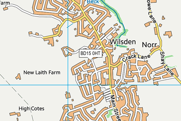 Wilsden Squash Club map (BD15 0HT) - OS VectorMap District (Ordnance Survey)