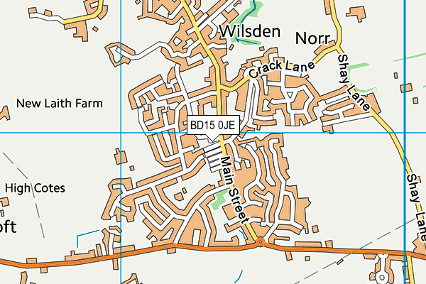 BD15 0JE map - OS VectorMap District (Ordnance Survey)