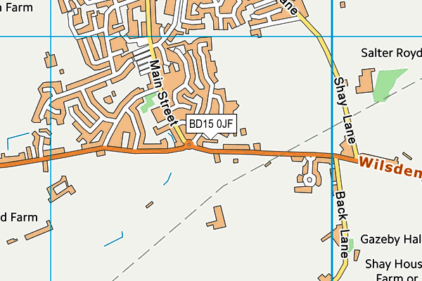 BD15 0JF map - OS VectorMap District (Ordnance Survey)