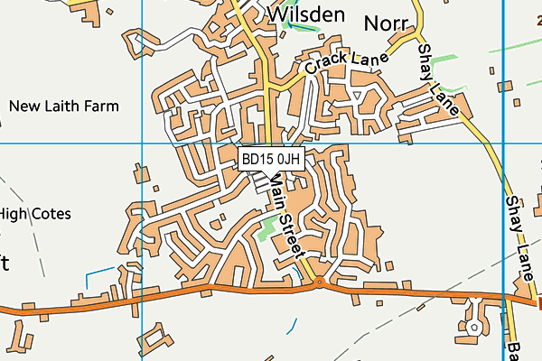 BD15 0JH map - OS VectorMap District (Ordnance Survey)