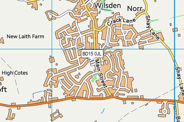 BD15 0JL map - OS VectorMap District (Ordnance Survey)