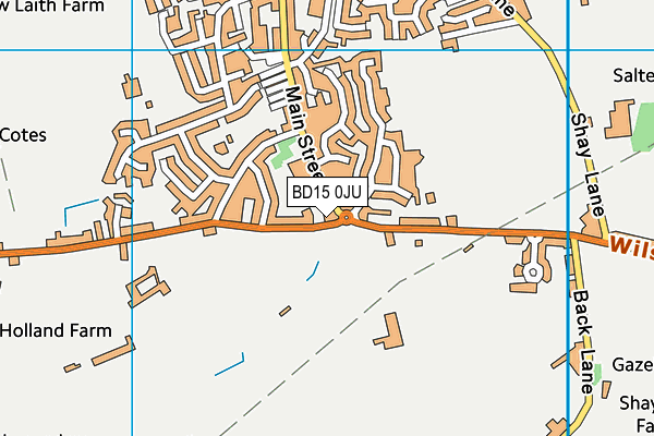 BD15 0JU map - OS VectorMap District (Ordnance Survey)