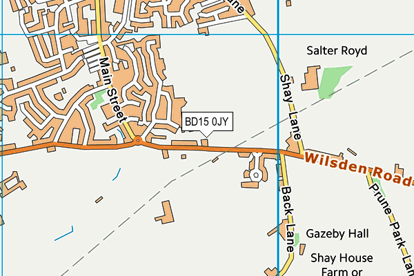 BD15 0JY map - OS VectorMap District (Ordnance Survey)