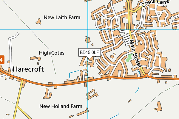 BD15 0LF map - OS VectorMap District (Ordnance Survey)