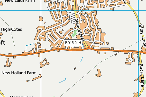 BD15 0LH map - OS VectorMap District (Ordnance Survey)