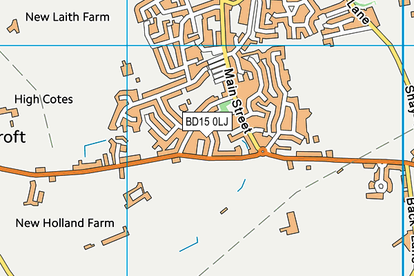 BD15 0LJ map - OS VectorMap District (Ordnance Survey)