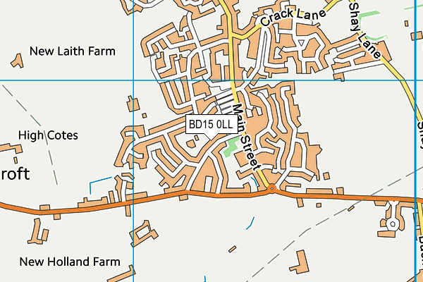 BD15 0LL map - OS VectorMap District (Ordnance Survey)