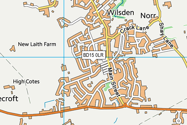 BD15 0LR map - OS VectorMap District (Ordnance Survey)