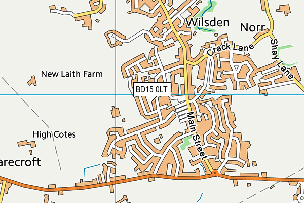 BD15 0LT map - OS VectorMap District (Ordnance Survey)