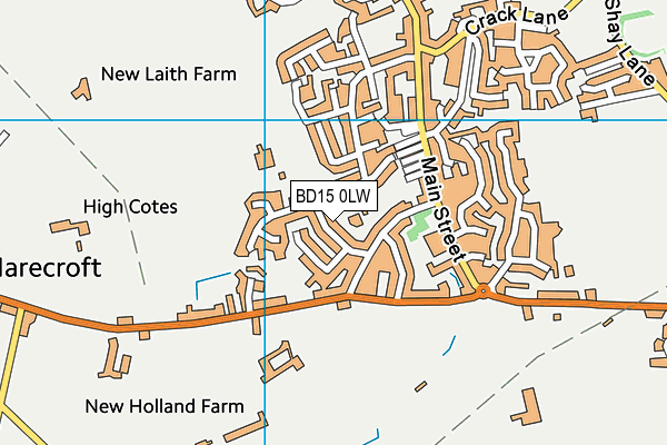 BD15 0LW map - OS VectorMap District (Ordnance Survey)