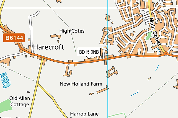 BD15 0NB map - OS VectorMap District (Ordnance Survey)