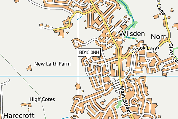 BD15 0NH map - OS VectorMap District (Ordnance Survey)