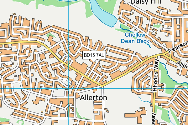 BD15 7AL map - OS VectorMap District (Ordnance Survey)