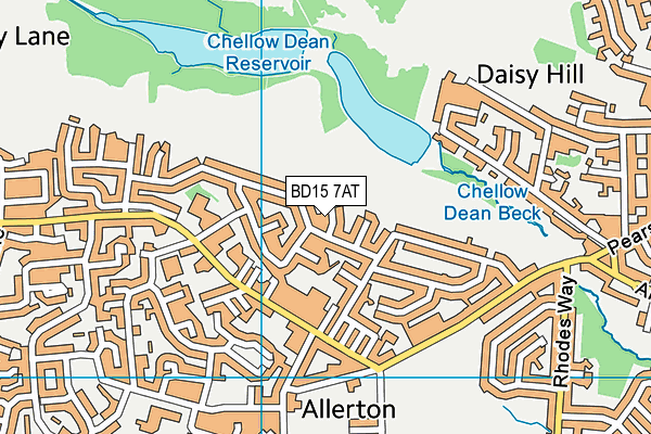 BD15 7AT map - OS VectorMap District (Ordnance Survey)