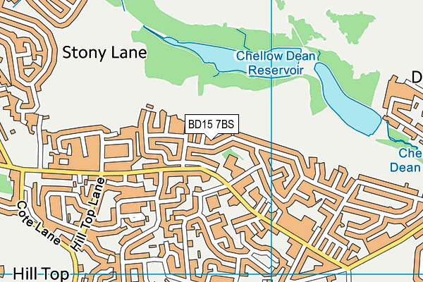 BD15 7BS map - OS VectorMap District (Ordnance Survey)