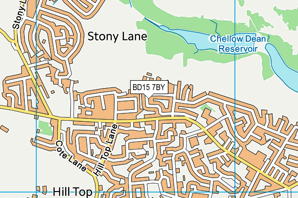 BD15 7BY map - OS VectorMap District (Ordnance Survey)
