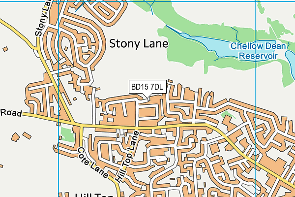 BD15 7DL map - OS VectorMap District (Ordnance Survey)