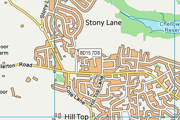BD15 7DS map - OS VectorMap District (Ordnance Survey)