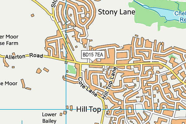 BD15 7EA map - OS VectorMap District (Ordnance Survey)