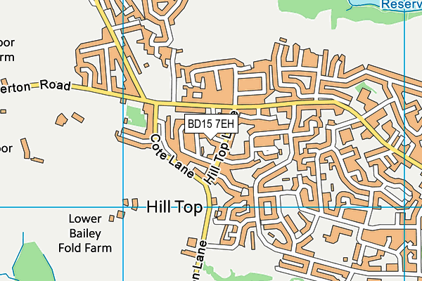 BD15 7EH map - OS VectorMap District (Ordnance Survey)