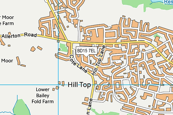 BD15 7EL map - OS VectorMap District (Ordnance Survey)
